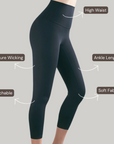 Ankle Length Leggings - Black