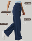 Wide Legged Yoga Pant - Navy Blue