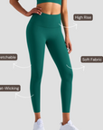 High-Rise Essential Leggings - Dark Green