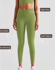 High-Rise Essential Leggings - Green