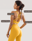 Cross Back Set With Hooks - Mustard Yellow