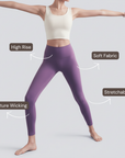 High-Rise Stretch Leggings - Purple
