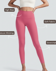 High-Rise Leggings - Pink