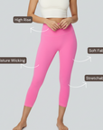 Ankle Length Comfort Leggings - Bright Pink