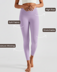 High-Rise Essential Leggings - Lilac Purple