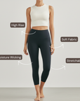 Ankle Length Leggings - Black