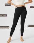 Embrace High Rise Side Pocket Leggings - Black