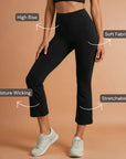 Ankle Length Flare Pants - Black