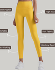 High-Rise Leggings - Mustard Yellow