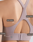Racer Back Sports Bra - Hint Of Purple