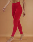 High-Rise Classic Leggings - Red