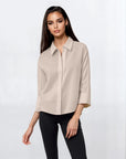 Collared Top - Beige