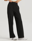 Wide Legged Yoga Pants - Black