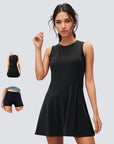 Tennis/ Activewear Dress With Pocket - Black
