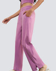 Wide-Legged Comfort Yoga Pants - Pink