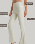 Flare Yoga Pants - Ivory White