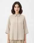 Collared Top - Beige
