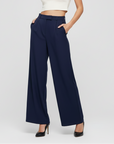 High Waist Pants - Dark Blue