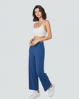 Wide Legged Yoga Pants - Blue