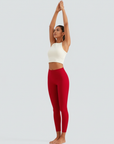 High-Rise Soft Leggings - Red