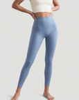 High-Rise Stretch Leggings - Light Blue