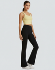 One-Size Flared Yoga Pants - Black