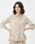 Collared Top - Beige