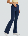 One-Size Flared Yoga Pants - Navy Blue