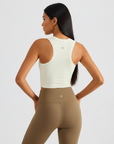 Ribbed Comfort Top - Ivory White