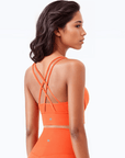 Cross Back Sports Bra - Orange