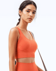 Cross Back Sports Bra - Orange
