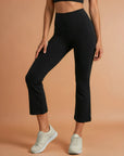 Ankle Length Flare Pants - Black