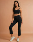 Ankle Length Flare Pants - Black