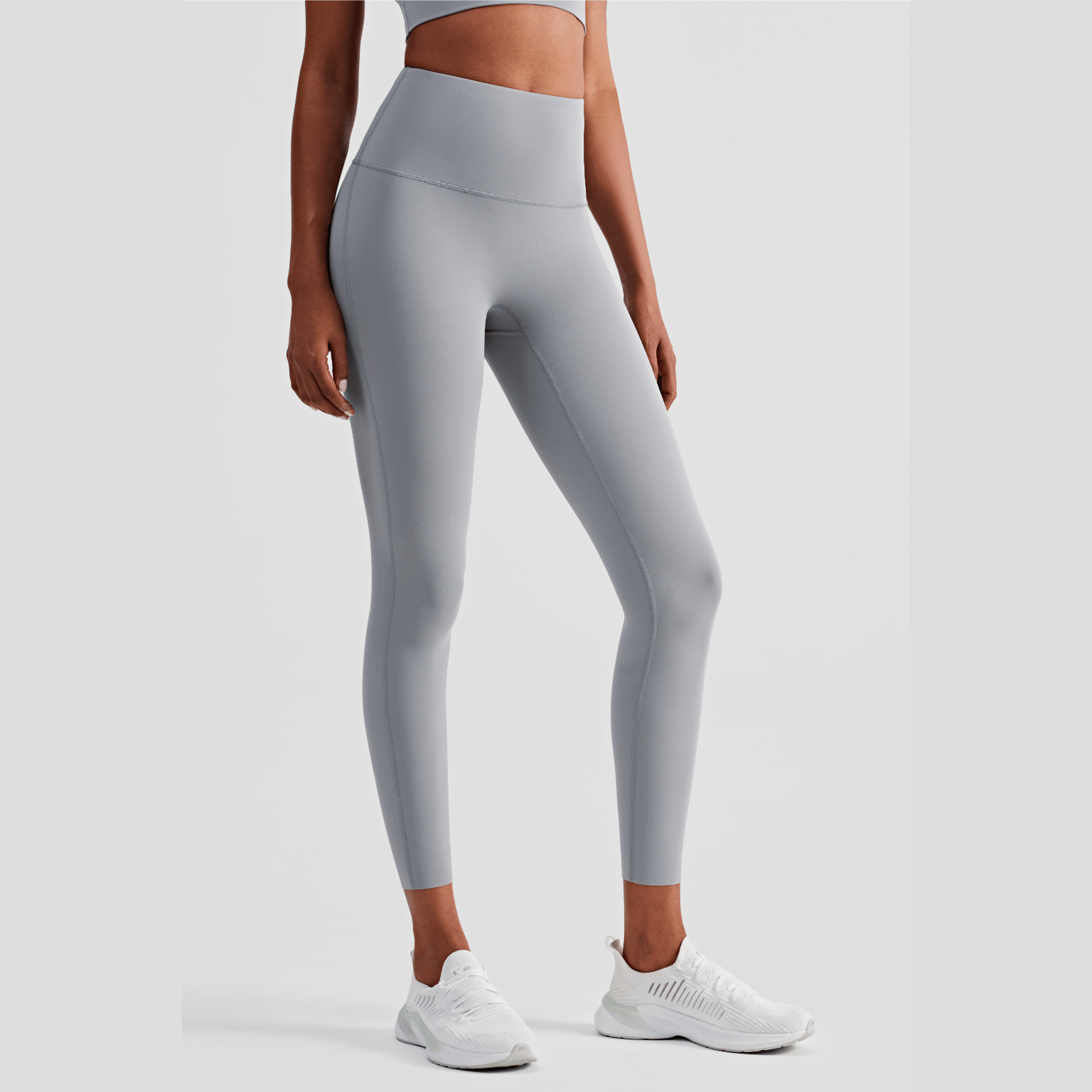 High-Rise Essential Leggings - Light Grey