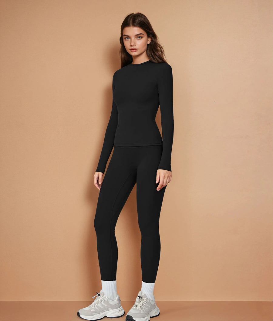 Chic Full Sleeves Top - Black