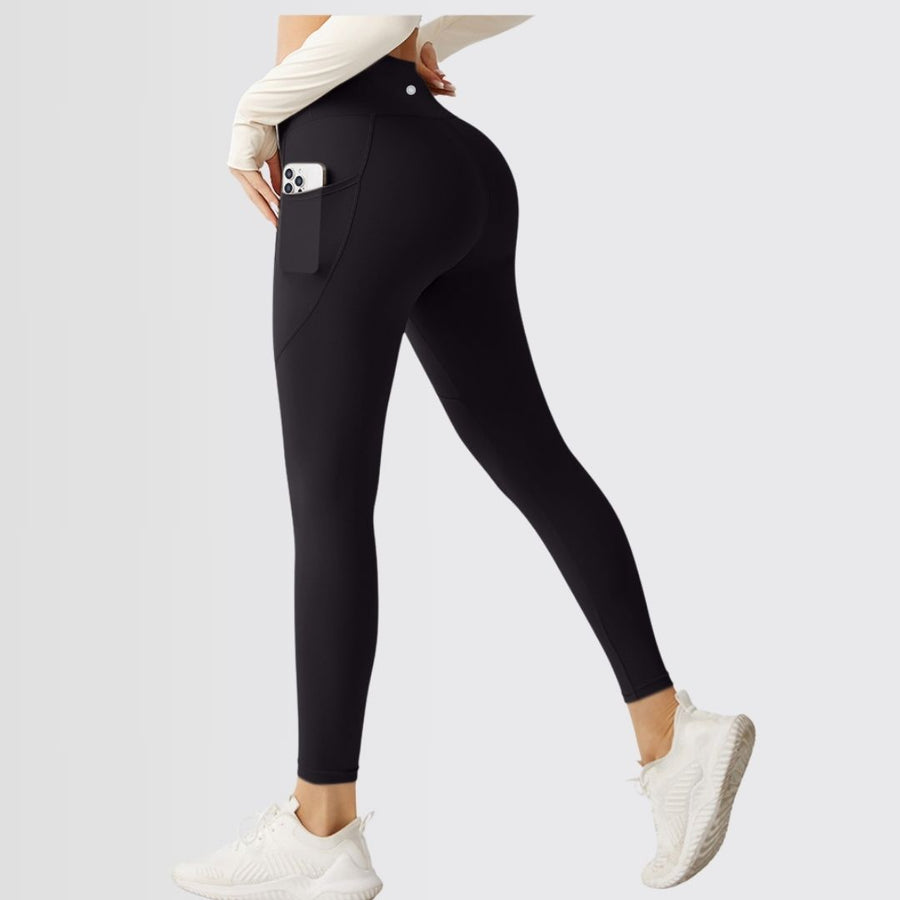 Embrace High Rise Side Pocket Leggings - Black