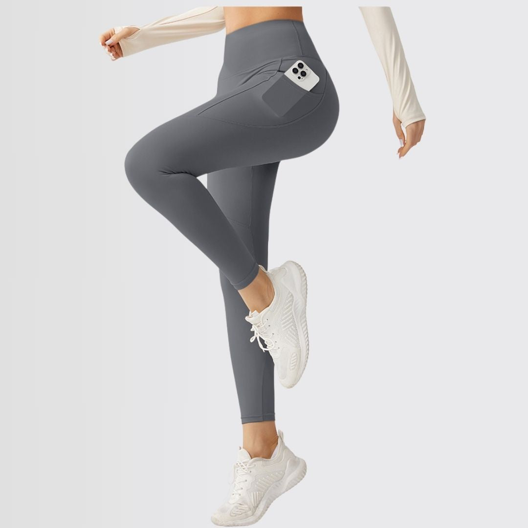 Embrace High Rise Side Pocket Leggings - Grey