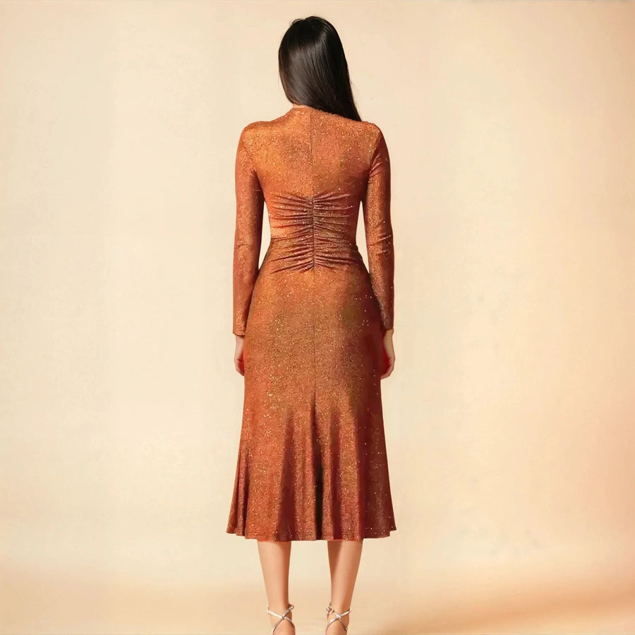 Elegant Dress - Brown