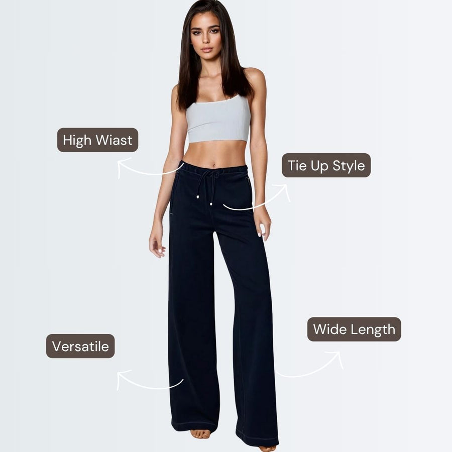 Casual Denim Style Pants - Dark Blue