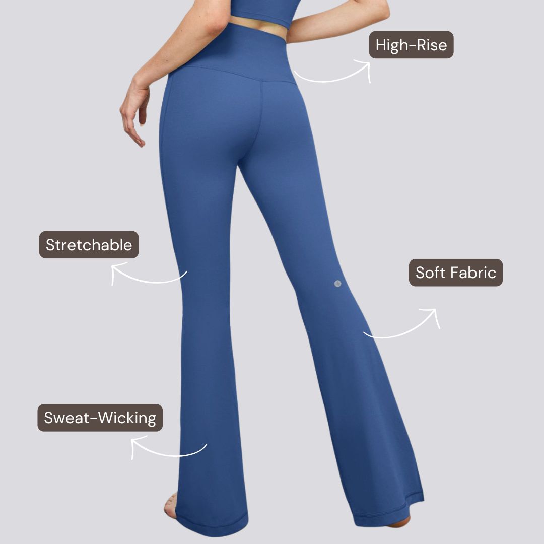 Classic Flare Yoga Pants - Blue