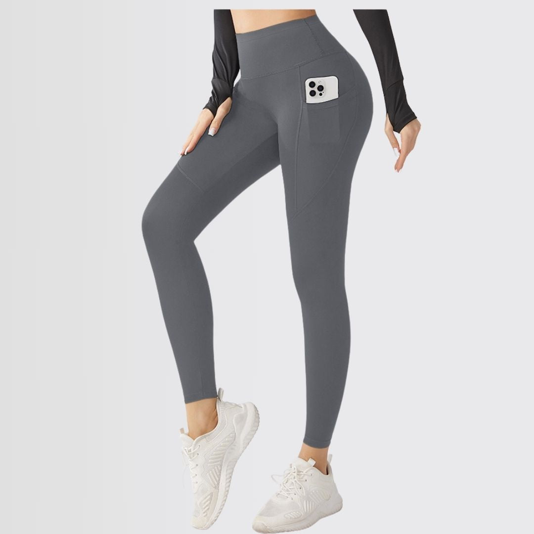 Embrace High Rise Side Pocket Leggings - Grey