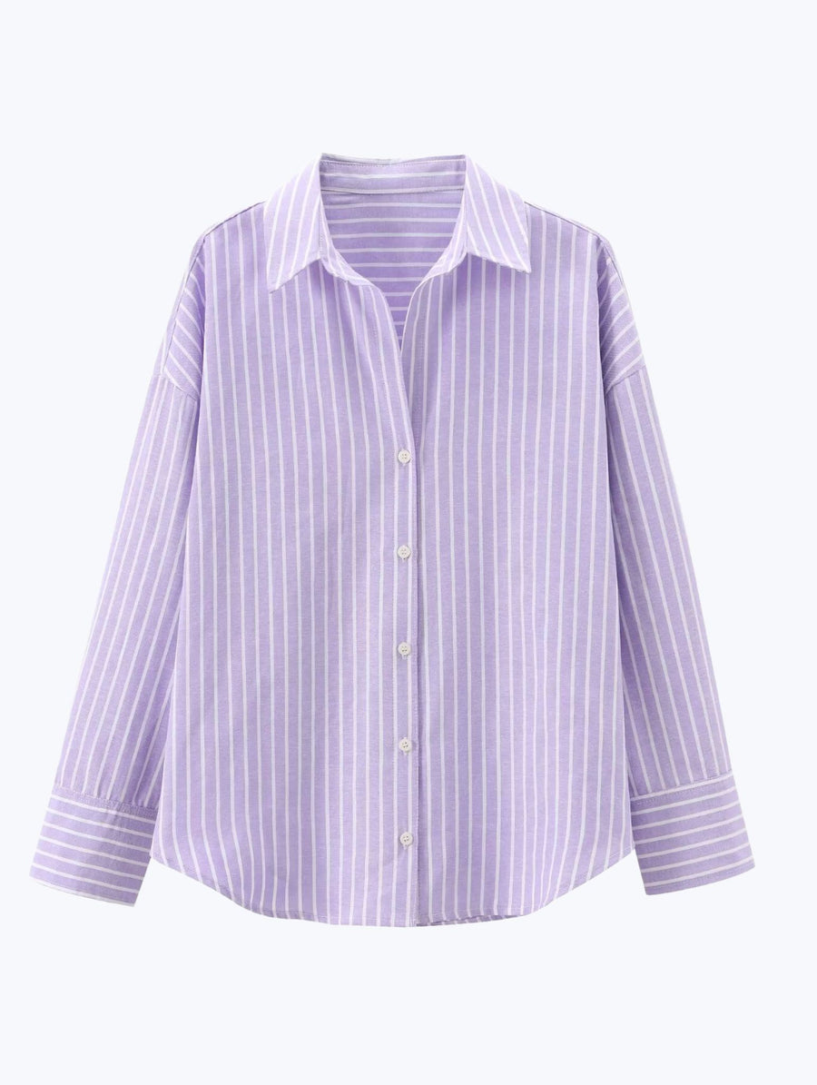 Long Sleeves Shirt - Purple Stripes