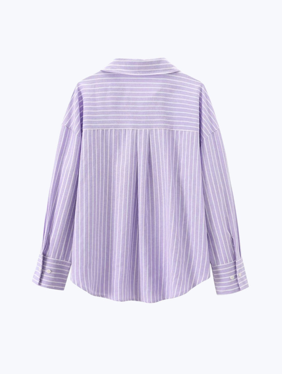 Long Sleeves Shirt - Purple Stripes