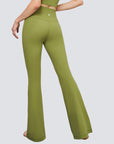 One-Size Flared Yoga Pants - Matcha Green