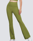 One-Size Flared Yoga Pants - Matcha Green