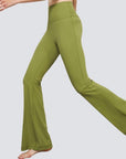 One-Size Flared Yoga Pants - Matcha Green