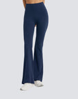 One-Size Flared Yoga Pants - Navy Blue