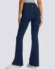 One-Size Flared Yoga Pants - Navy Blue