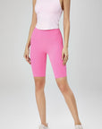 High Rise Comfort Shorts - Bright Pink