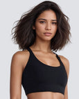 Racer Back Sports Bra - Black